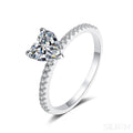 Heart Shaped Moissanite Promise Ring for Her Eda